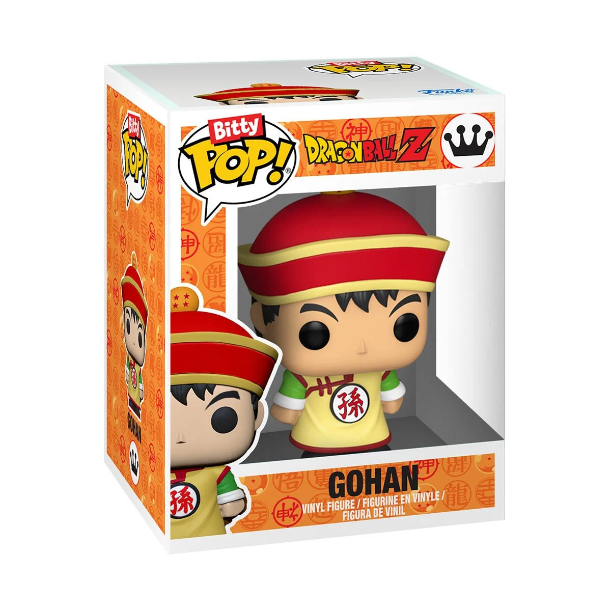 Bitty Pop! vinyl figure packaging with Gohan character on a white background