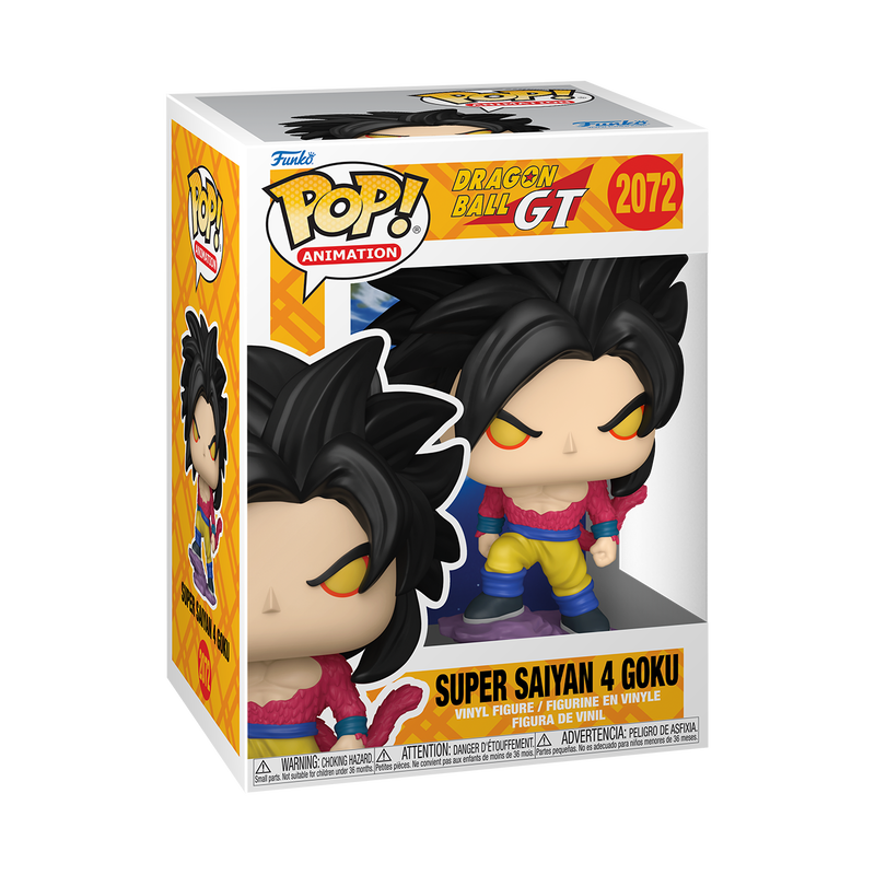 Funko Pop! Dragon Ball GT Super Saiyan 4 Goku vinyl figure packaging on a white background
