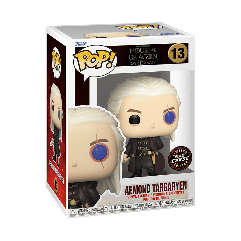 Funko POP Aemond Targaryen Chase 1846 glowing sapphire eye in the dark