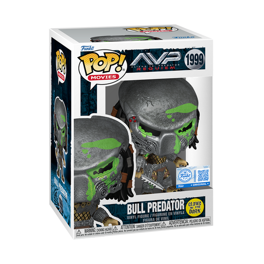 Funko POP! Movies Bull Predator Bloody Glow vinyl figure #1999 in window display box