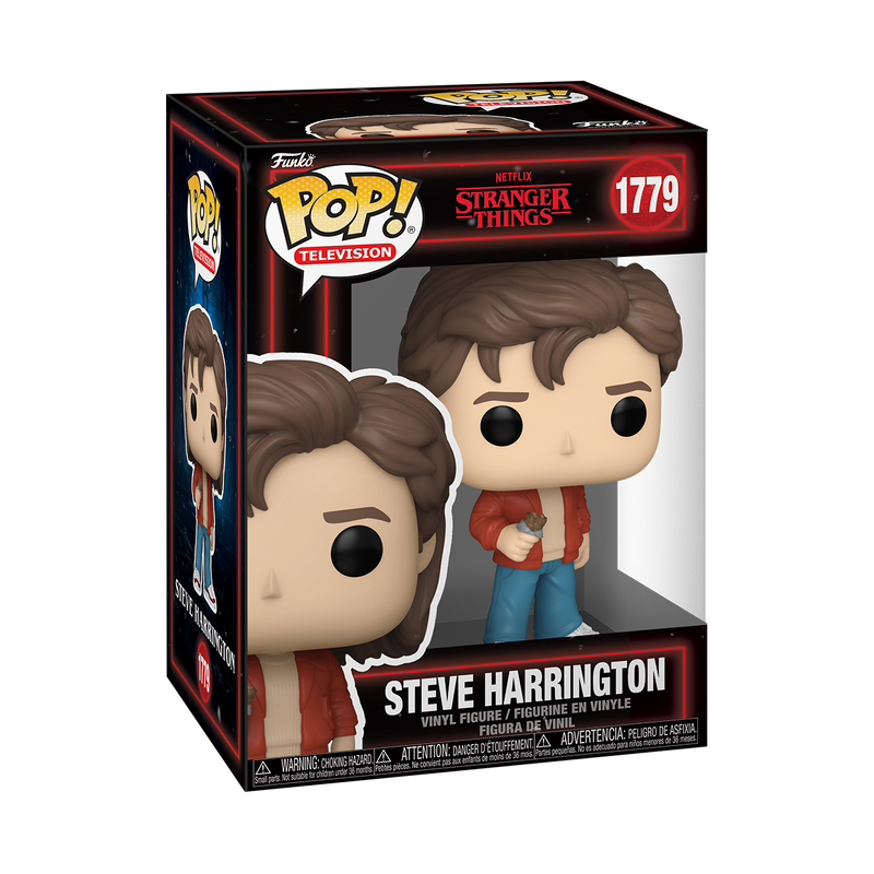 Funko Pop! vinyl figure packaging of Steve Harrington from Stranger Things