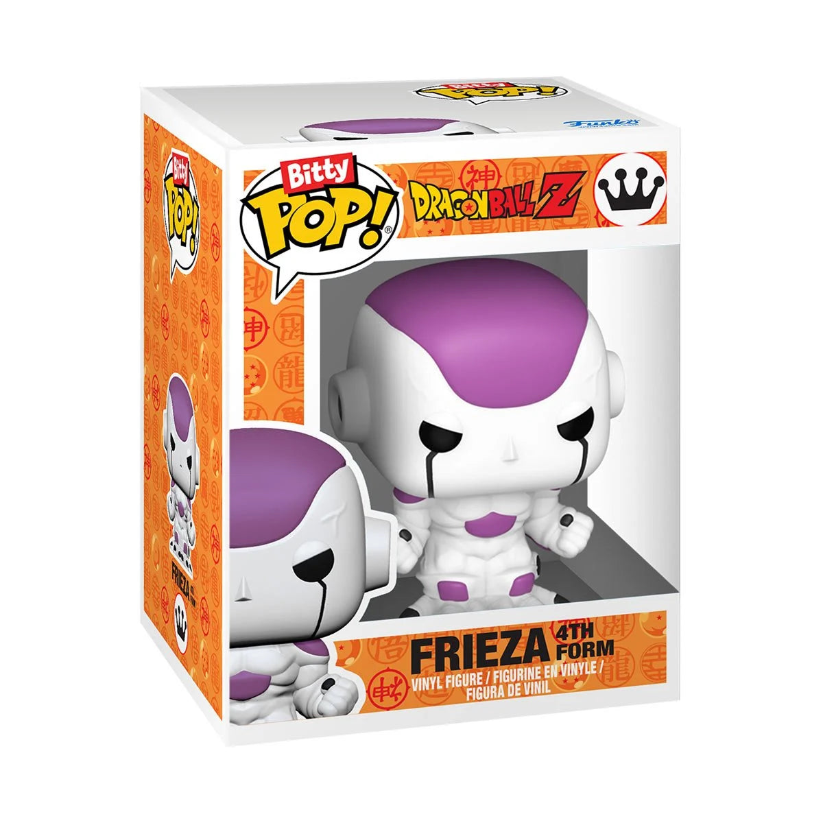 Frieza figurine in packaging with 'Bitty Pop!' branding