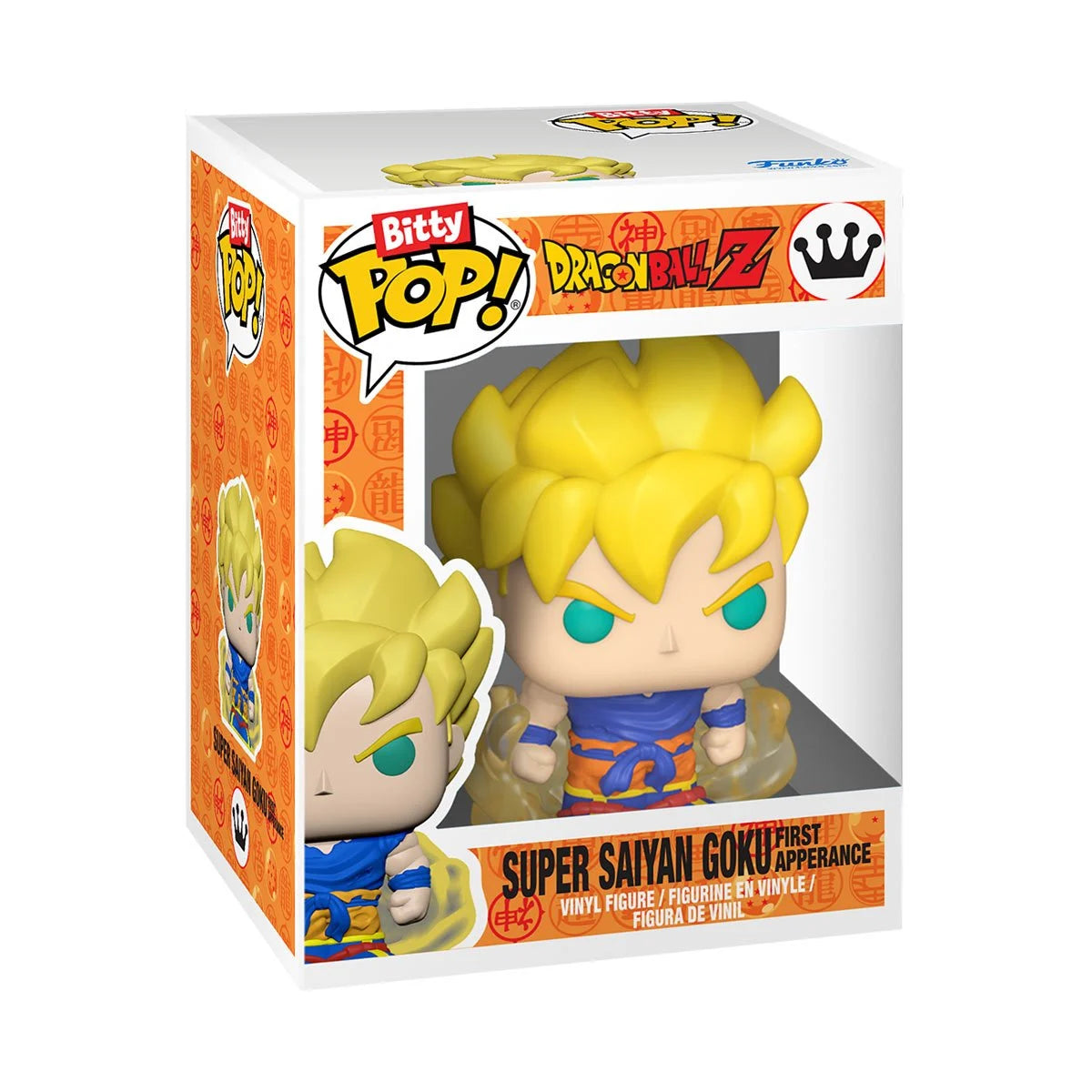 Funko Pop! Bitty Pop! figure of Super Saiyan Goku from Dragon Ball Z in packaging