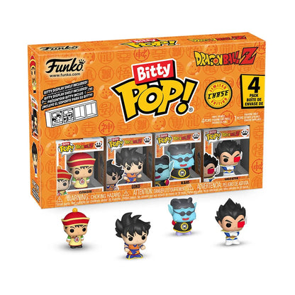 Funko Bitty Pop! Dragon Ball Z packaging with figures displayed in front