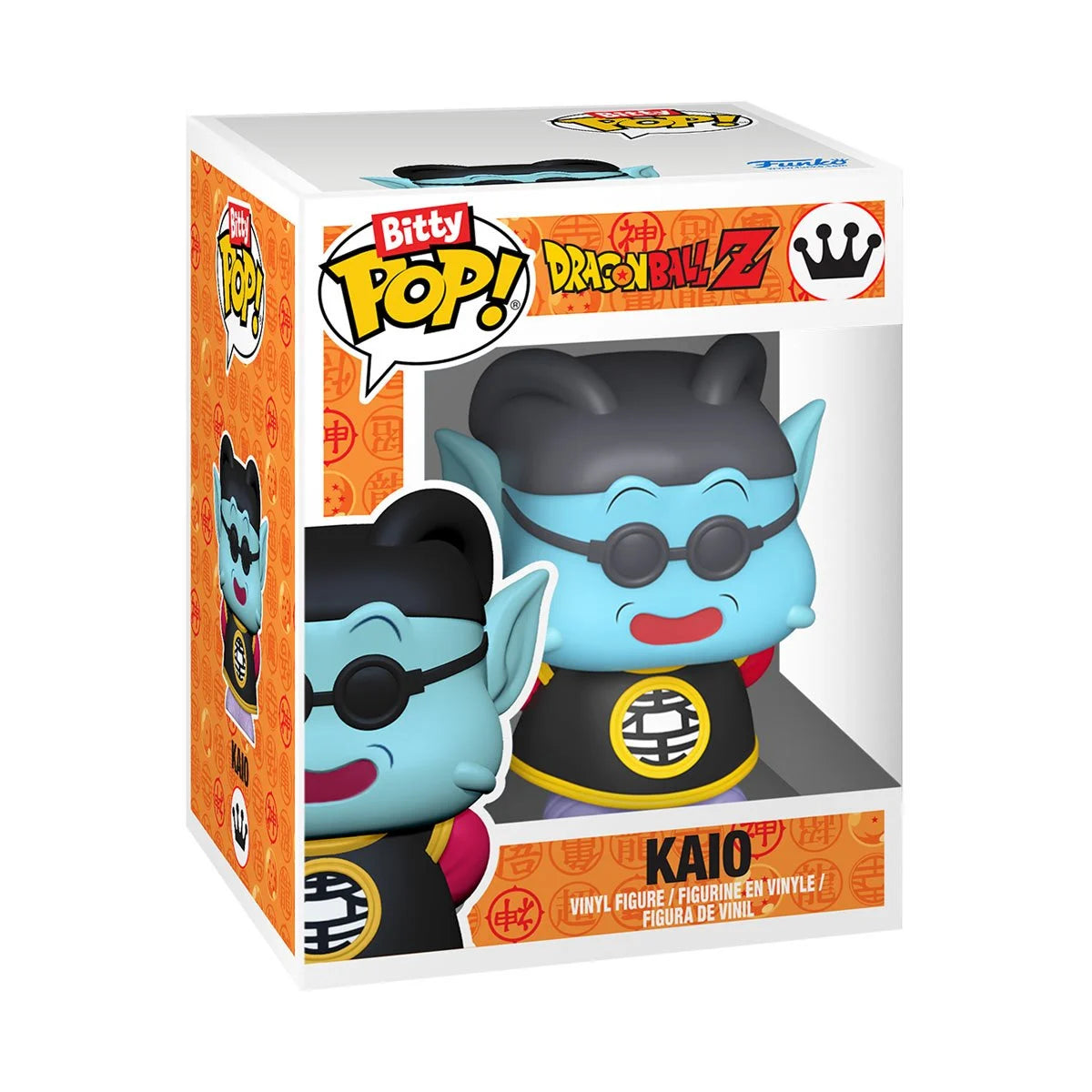 Funko Pop! vinyl figure packaging with Kaio from Dragon Ball Z on a white background