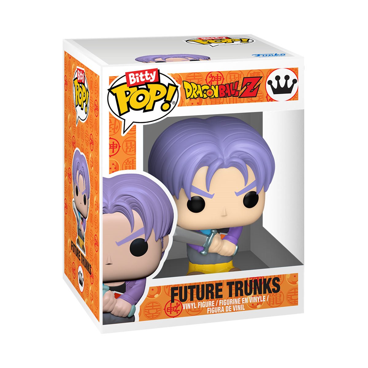 Funko Pop! vinyl figure packaging of Future Trunks from Dragon Ball Z on a white background