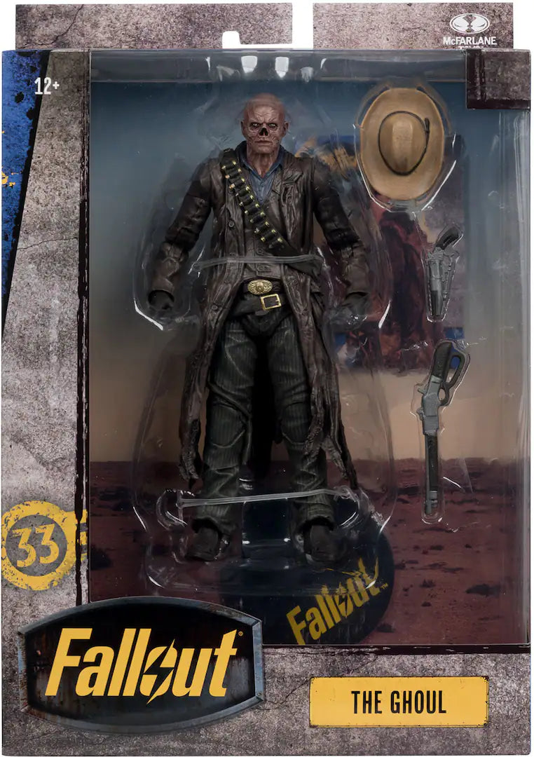 Action figure of 'The Ghoul' from Fallout series in packaging