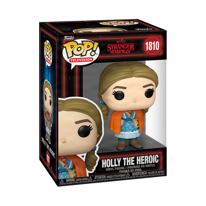 Funko Pop! Television Stranger Things Holly the Heroic vinyl figure in its original window box packaging, featuring character number 1810.