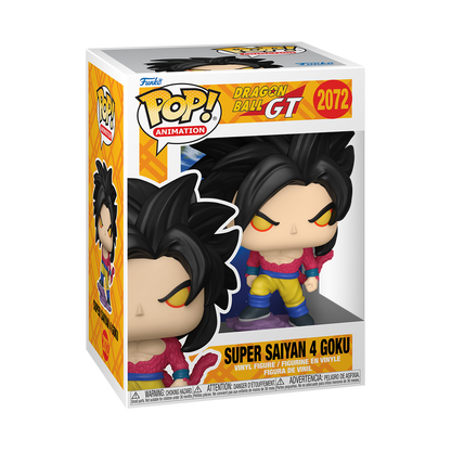 Funko Pop! Dragon Ball GT Super Saiyan 4 Goku vinyl figure packaging on a white background