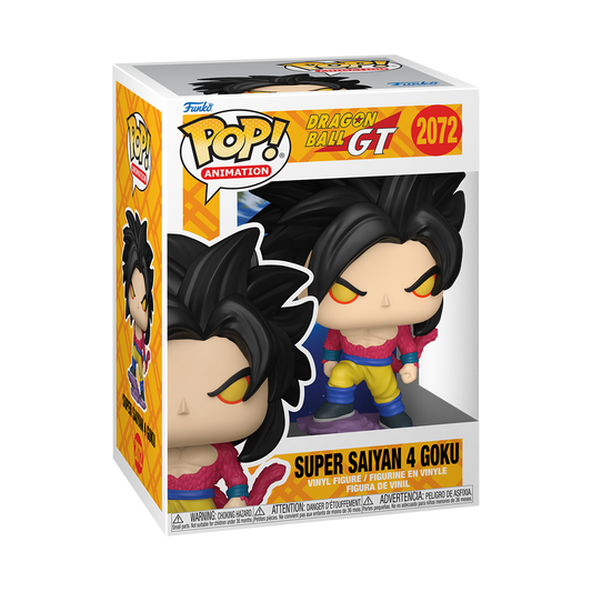 Funko Pop! Dragon Ball GT Super Saiyan 4 Goku vinyl figure packaging on a white background