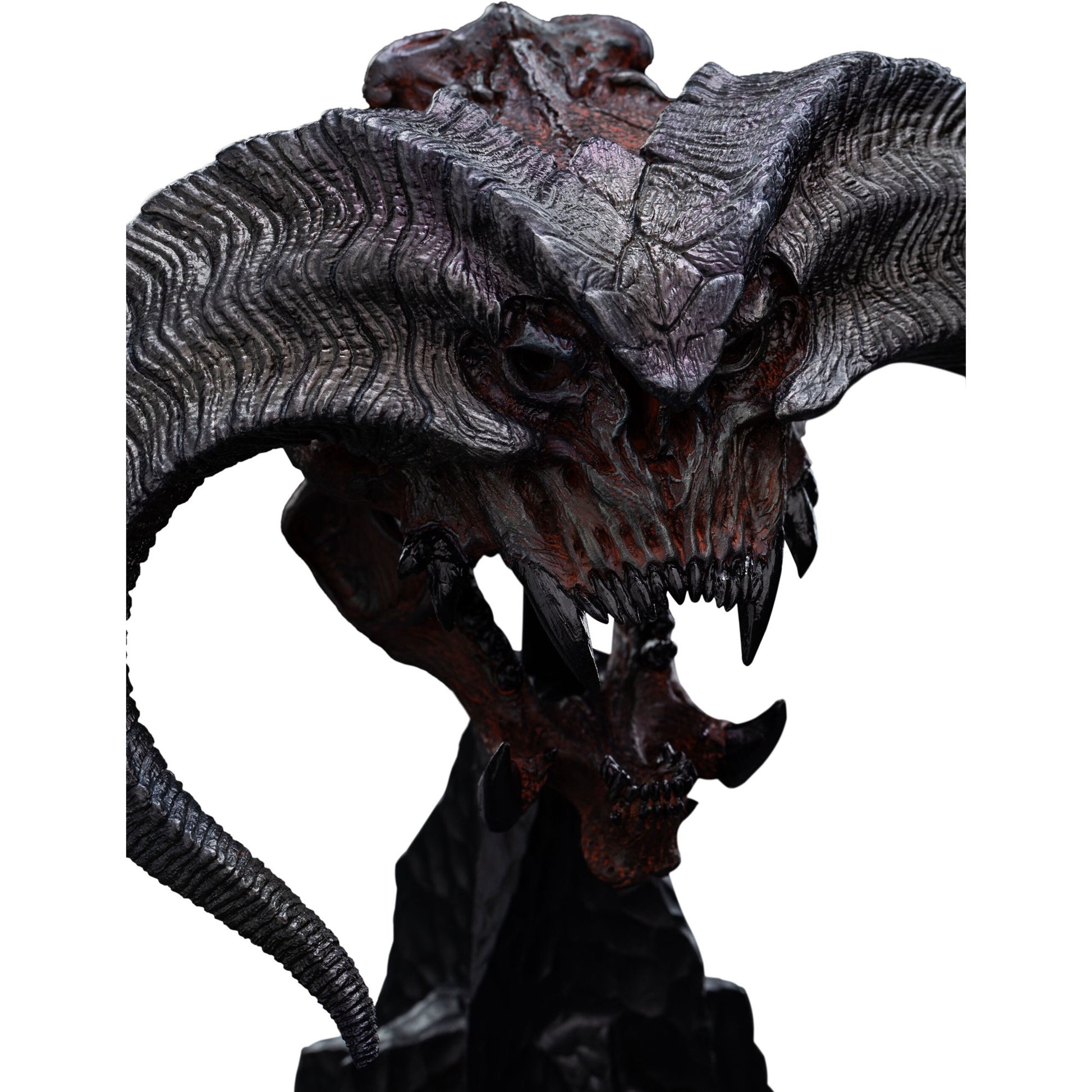 Close‑up of the Balrog skull’s carved details