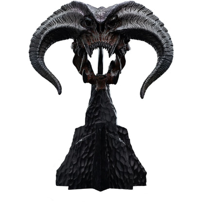 Front view of Skull of a Balrog miniature statue