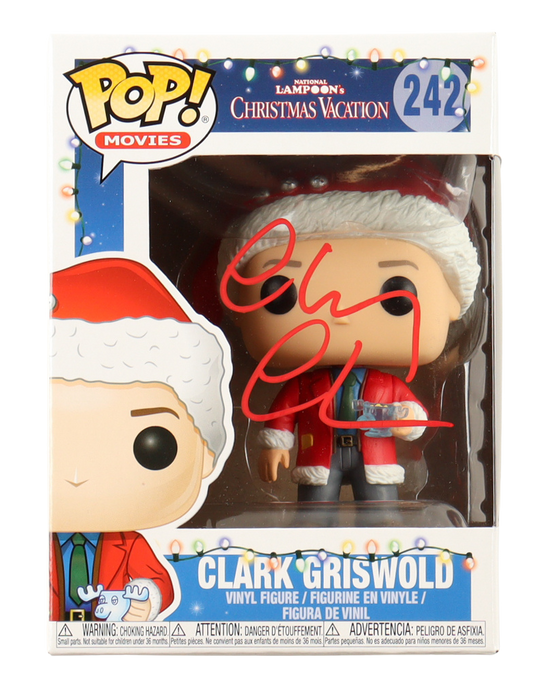Chevy Chase signed Funko POP Clark Griswold 242 National Lampoon Christmas Vacation with Beckett authentication