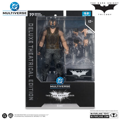 Action figure in packaging with 'Multiverse' and 'The Dark Knight Trilogy' branding.