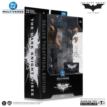 Action figure packaging for 'The Dark Knight Rises' with Multiverse branding on a white background.