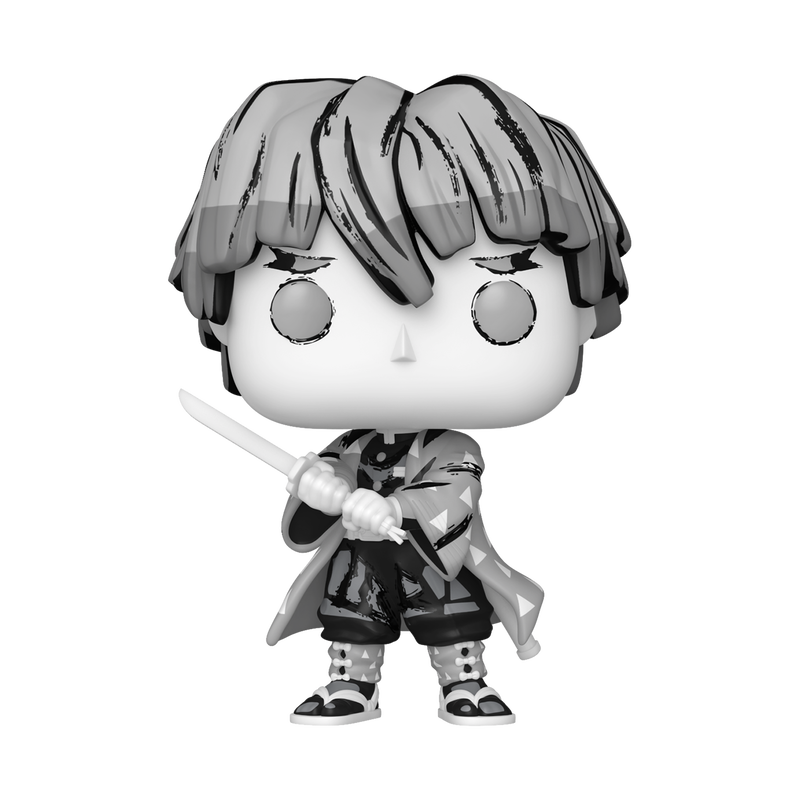 Funko POP! Demon Slayer Zenitsu Agatsuma Sumi Deco #2192 black and white sumi-ink art style front view