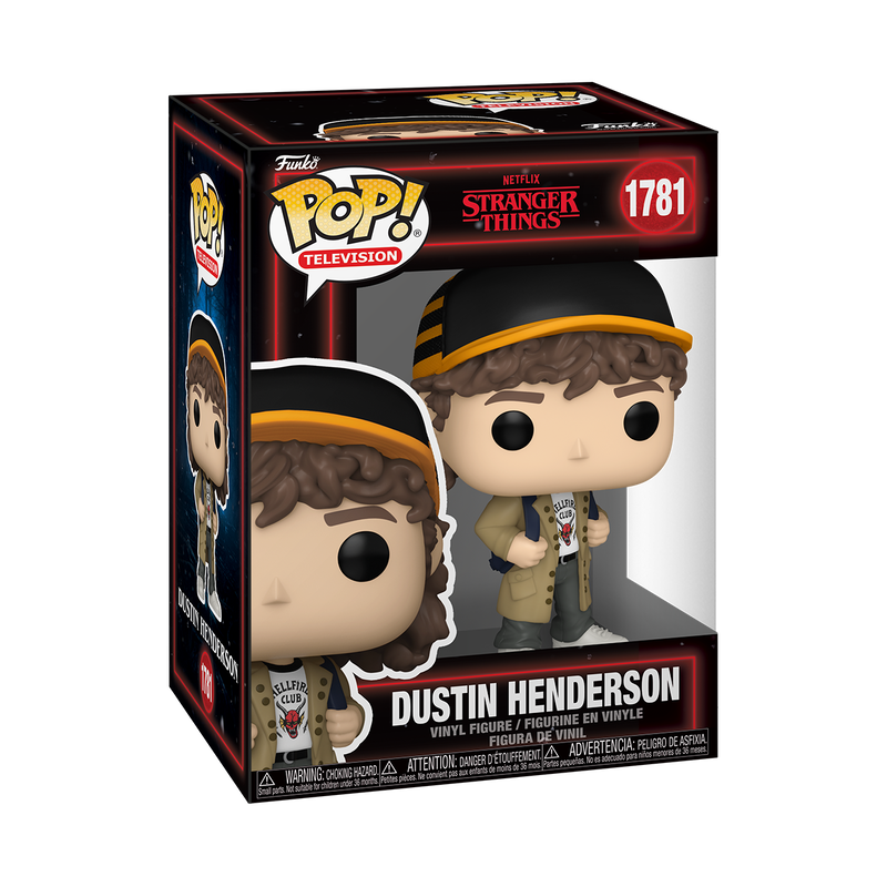 Funko Pop! vinyl figure packaging for Dustin Henderson from Stranger Things