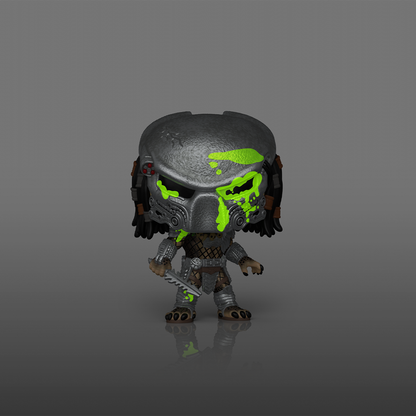 Funko POP Movies Predator Bull Predator glowing figure displayed in dark background