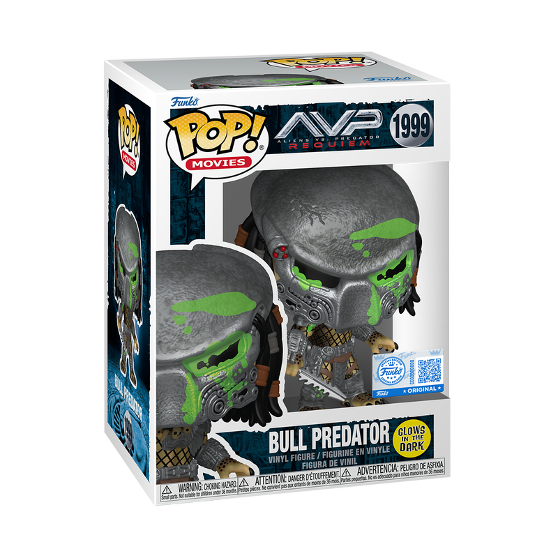 Funko POP! Movies Bull Predator Bloody Glow vinyl figure #1999 in window display box
