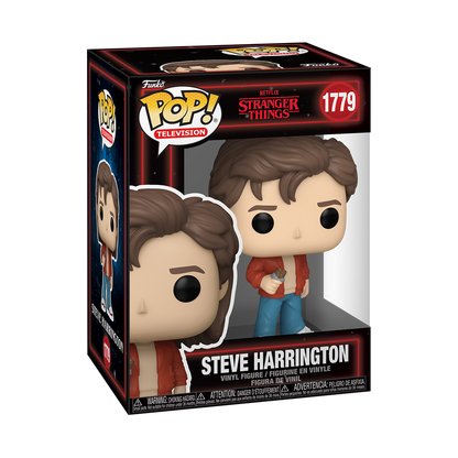 Funko Pop! vinyl figure packaging of Steve Harrington from Stranger Things