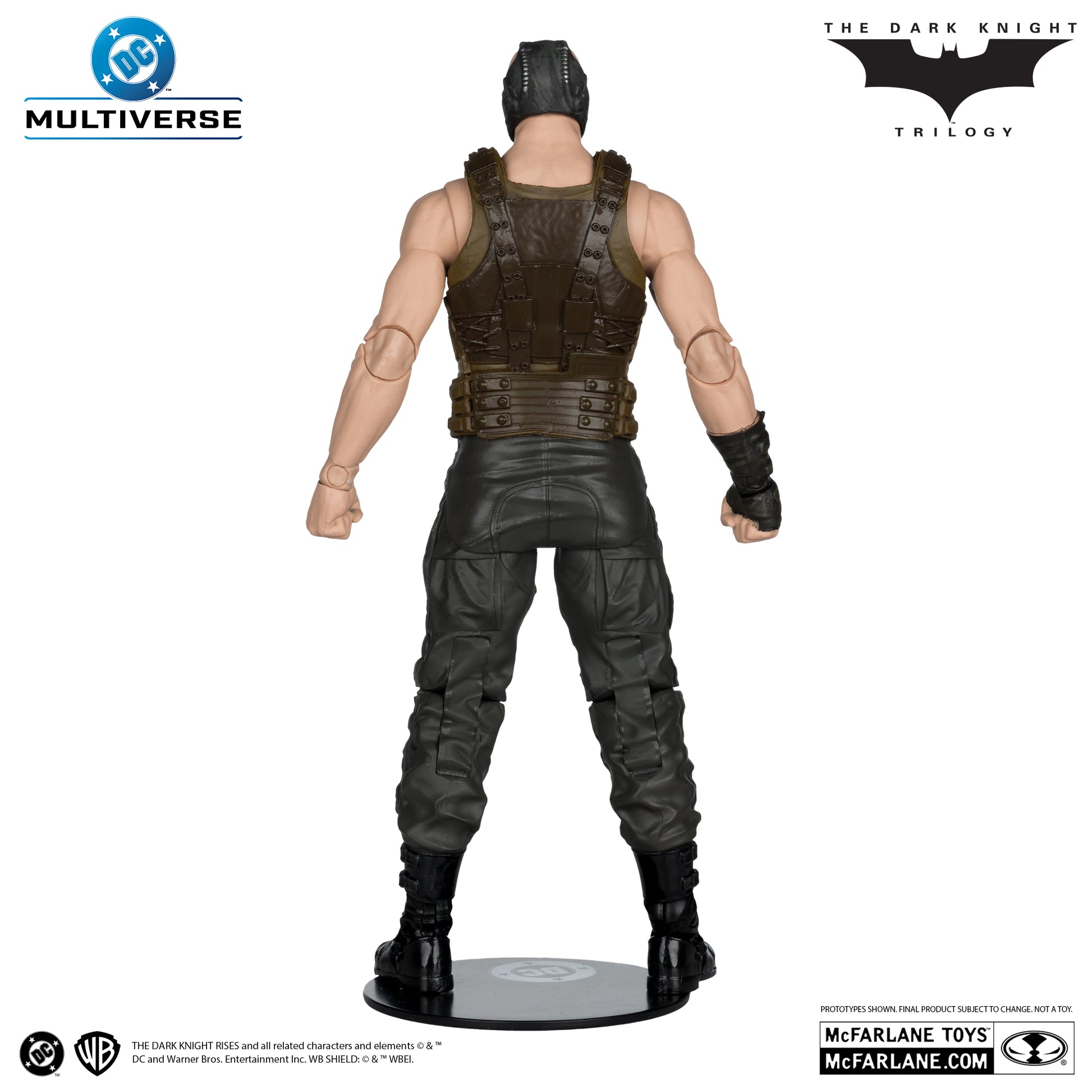 Action figure from 'The Dark Knight Trilogy' with McFarlane Toys branding on a white background.