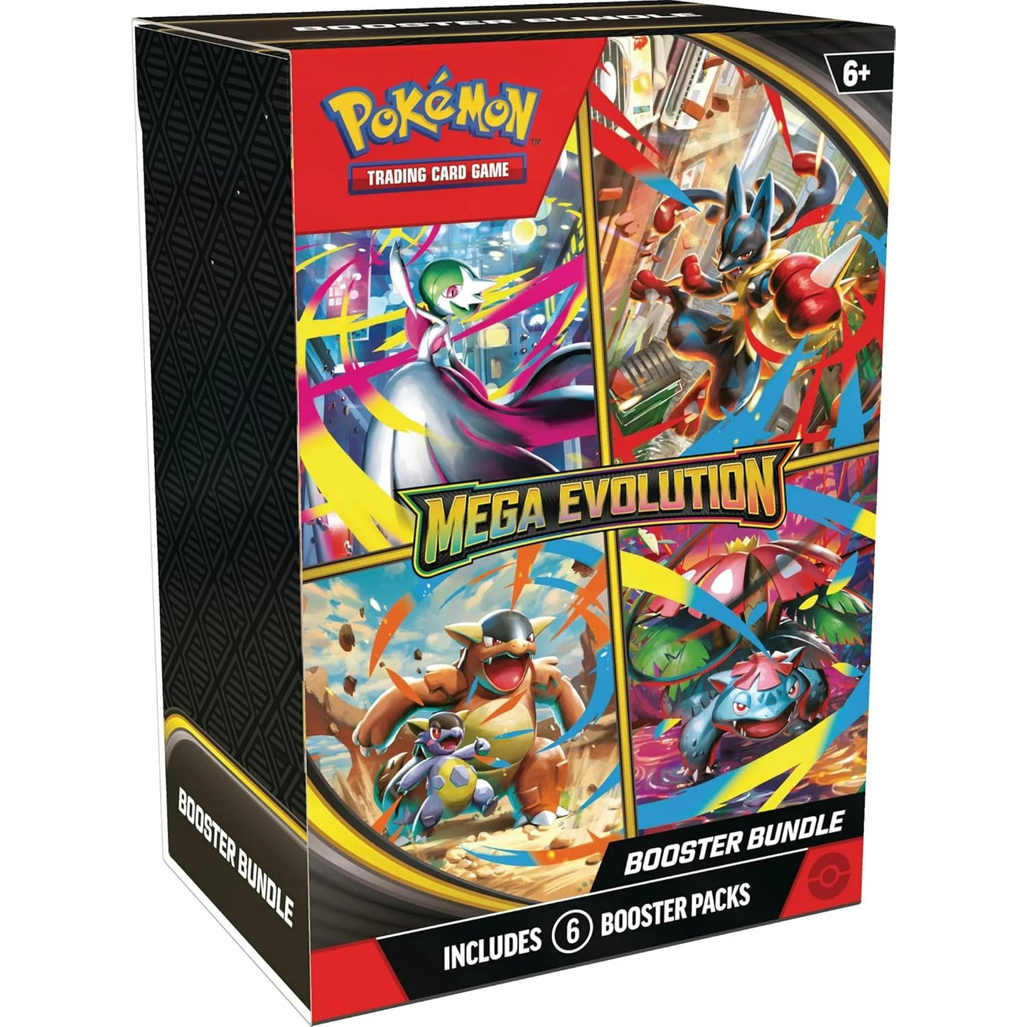 Pokémon Trading Card Game Mega Evolution booster bundle packaging on a white background