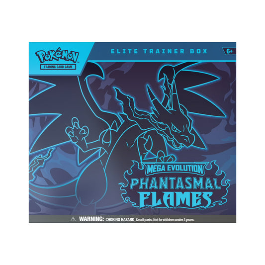 Pokemon TCG Mega Evolution Phantasmal Flames Elite Trainer Box ME02 featuring Mega Charizard X