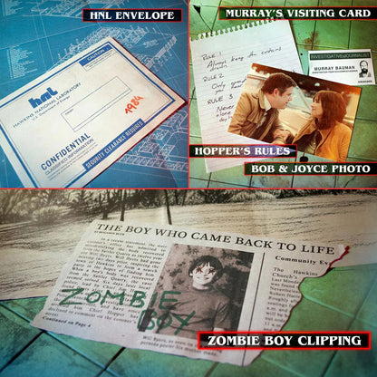 Collage of vintage documents and photos with text labels.