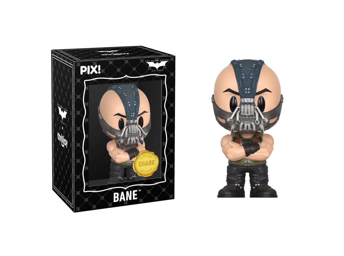 Thrilljoy Bane figure with packaging on a white background