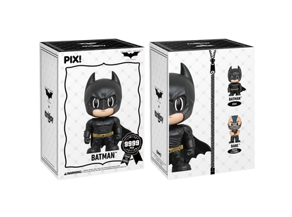 Two boxes of a Batman figurine with a white background