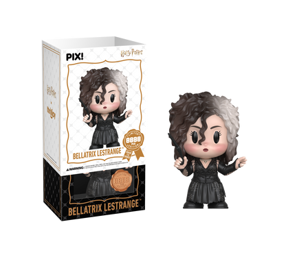 Thrilljoy vinyl figure of Bellatrix Lestrange from Harry Potter with packaging on a white background