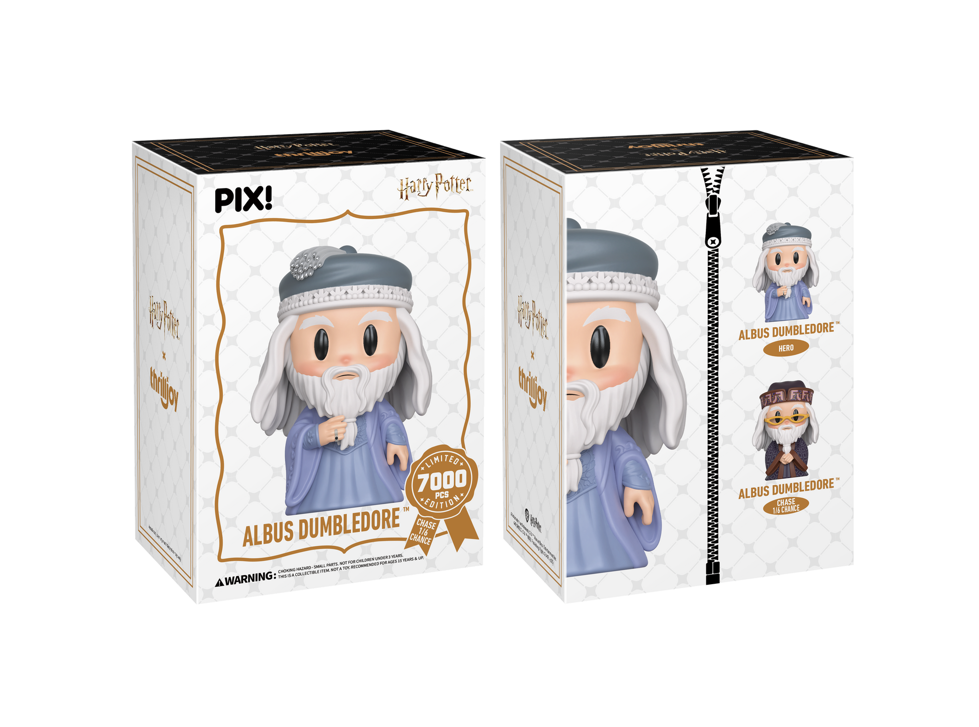 Albus Dumbledore figurine packaging with white background