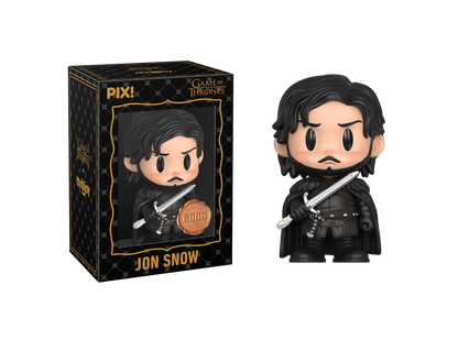 Funko Pop! Jon Snow figure from Game of Thrones with packaging on a white background