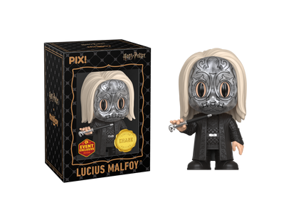 Lucius Malfoy figurine with packaging on a white background