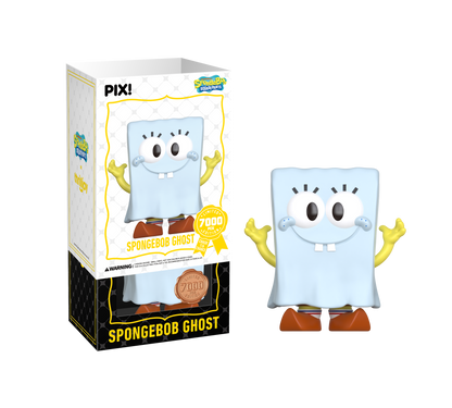 SpongeBob Ghost figurine with packaging on a white background