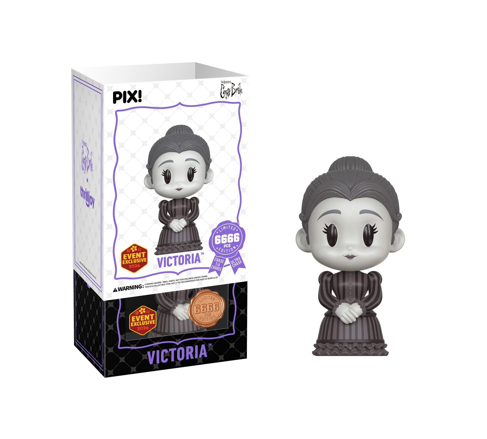 Pix! Victoria figurine with packaging on a white background