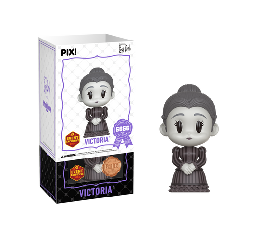 Pix! Victoria figurine with packaging on a white background